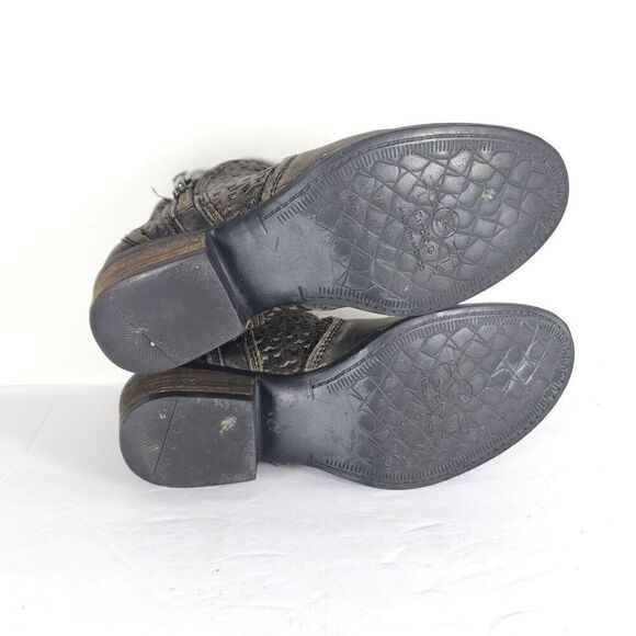 Corral CircleG Women’s US6,5 Leather Distressed Gray Cutout Ankle Western Boots - Picture 13 of 16